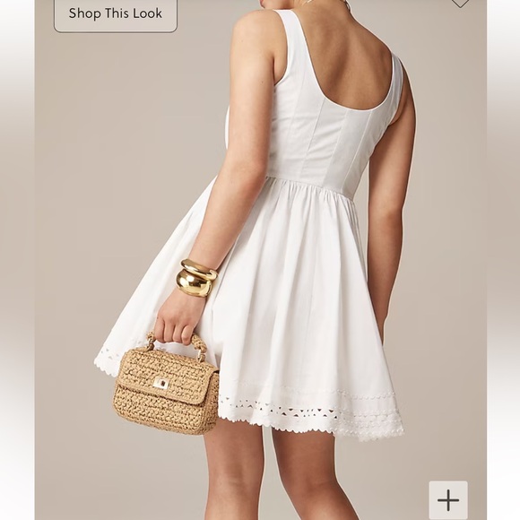 NWT J crew fit and flare mini dress with rickrack trim - Picture 2 of 7